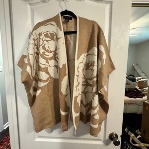 Tahari cape with florals